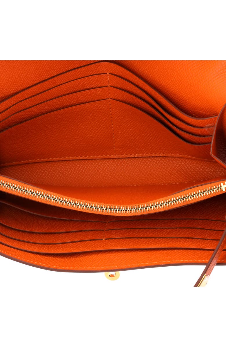 Pre-Owned Hermes Kelly Wallet Epsom Long, Alternate, color, Feu