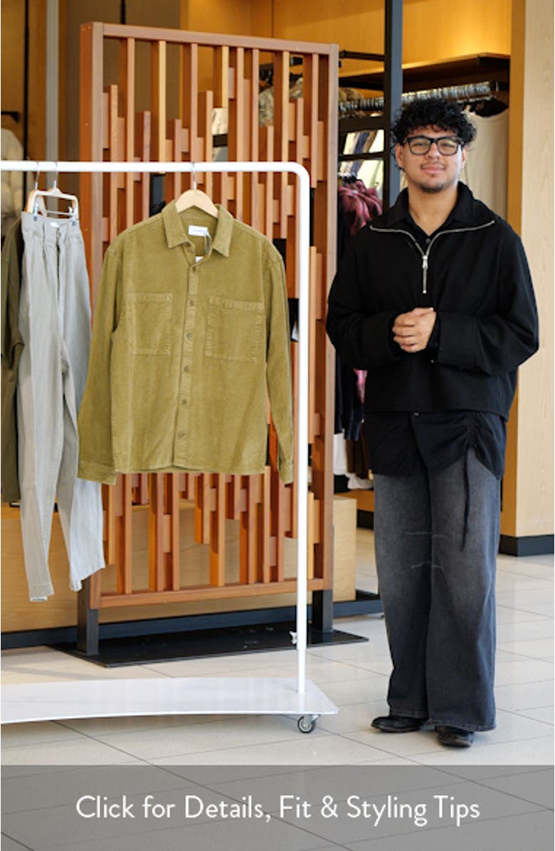 Long Sleeve Regular Fit Corduroy Button-Up Shirt, sales video thumbnail