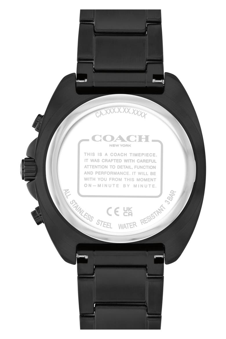 Charter Chronograph Bracelet Watch, 39mm, Alternate, color, BLACK IP