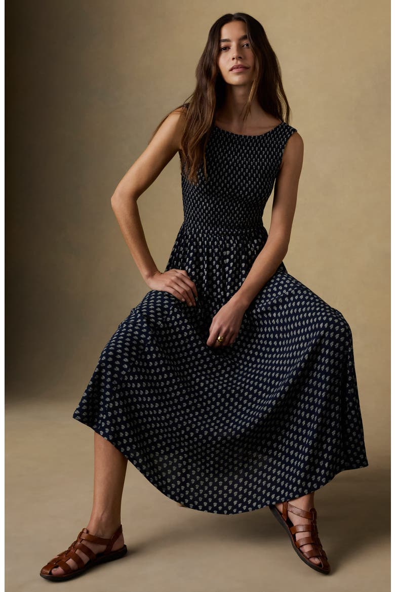 madewell sophia smocked midi dress Sophia Smocked Midi Dress in Polka Dot