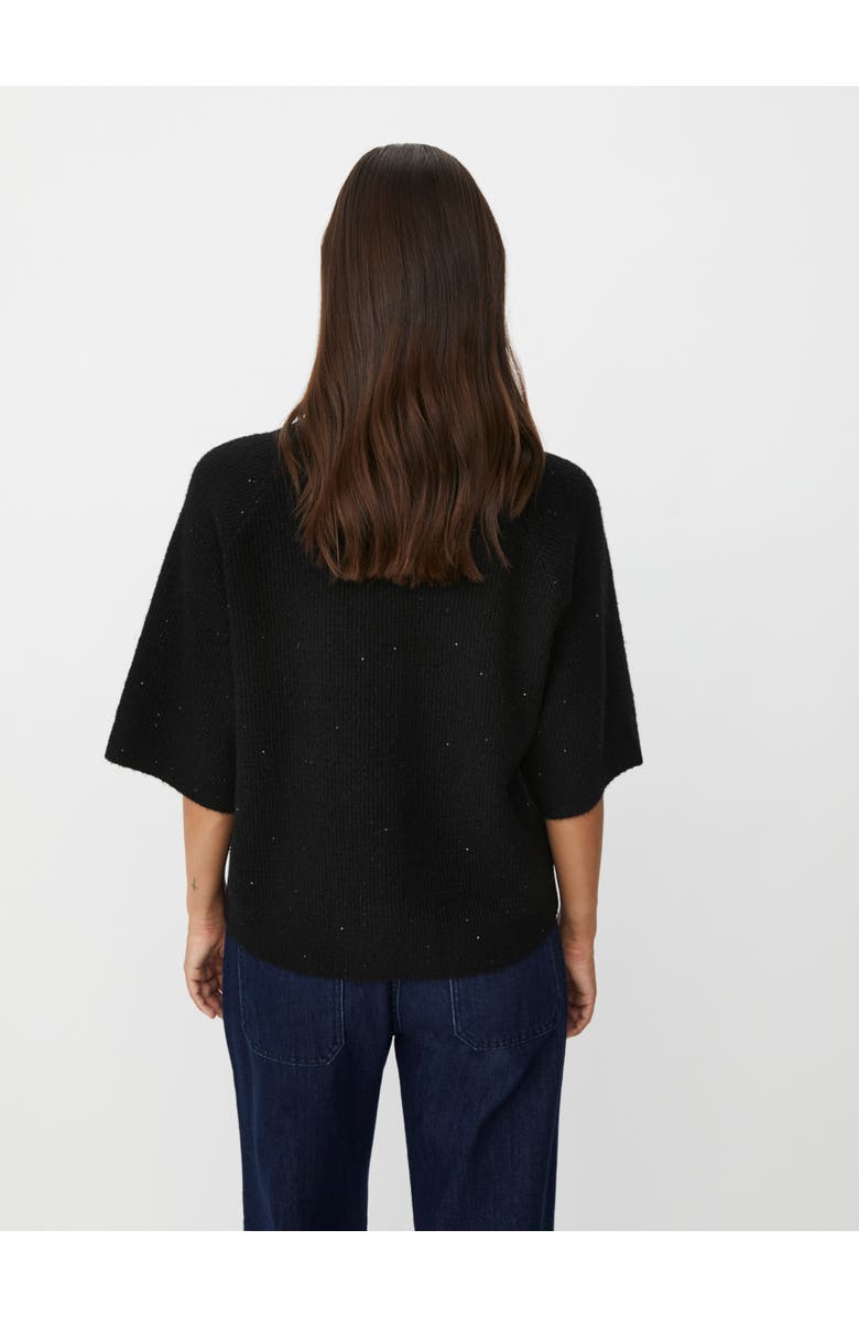Masai Copenhagen MaFarinna Shimmer Short Sleeve Jumper, Alternate, color, Black