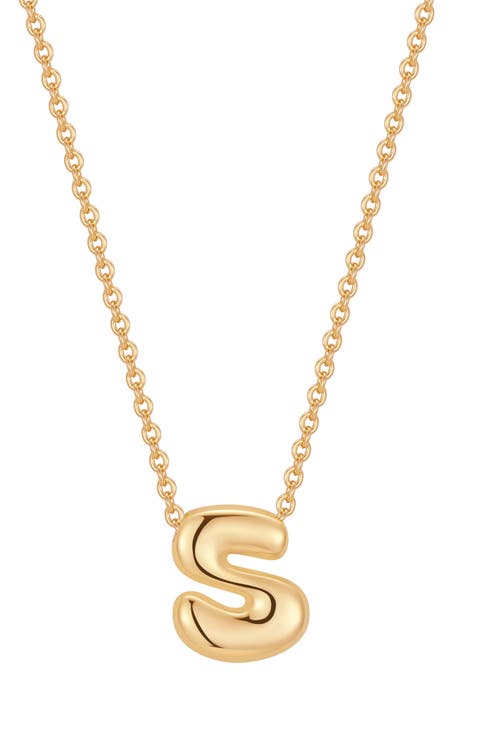 Mini Pippa Bubble Initial Pendant Necklace