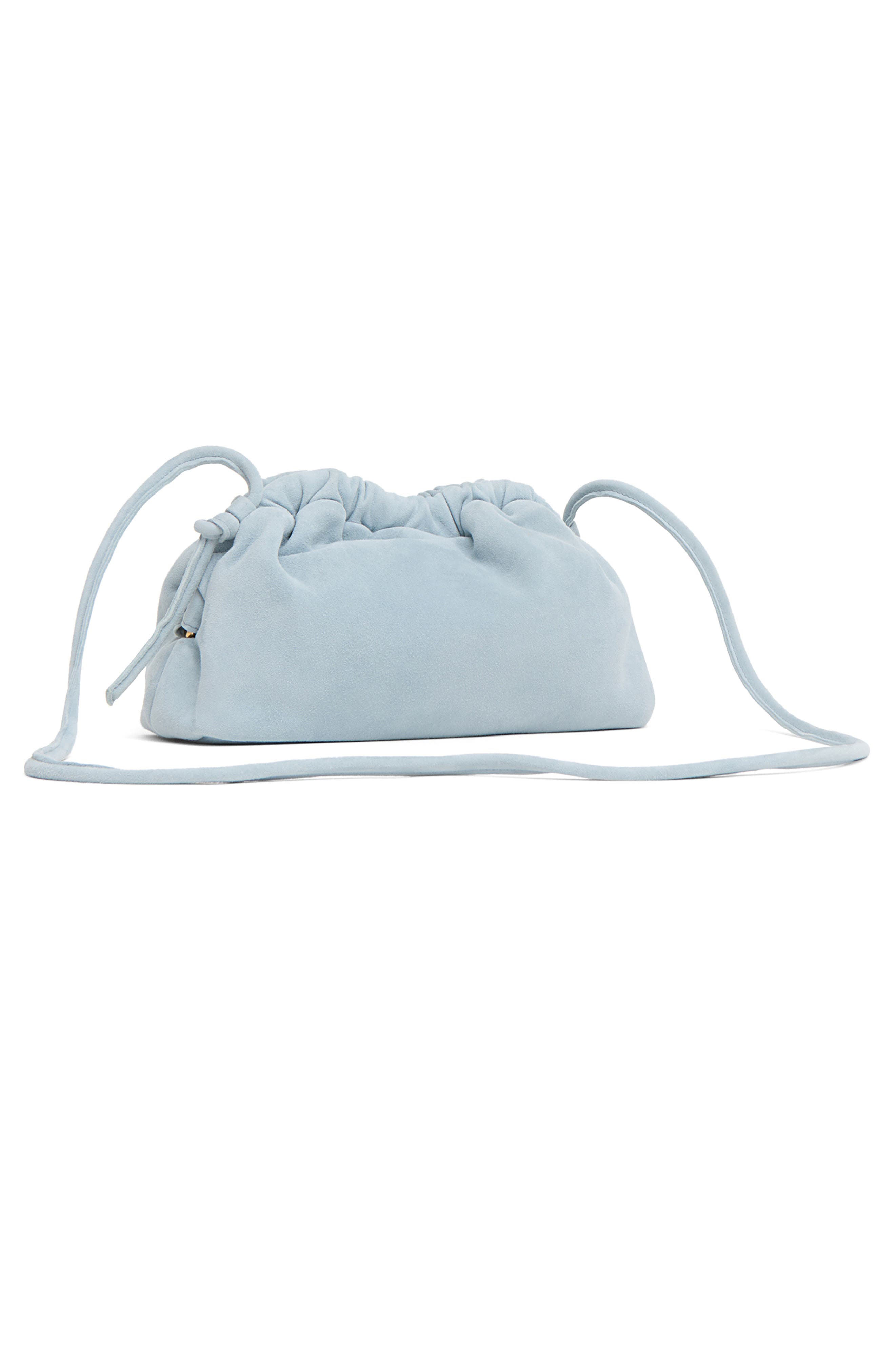 Mansur Gavriel Mini Cloud Suede Clutch, Alternate, color, Baby Blue