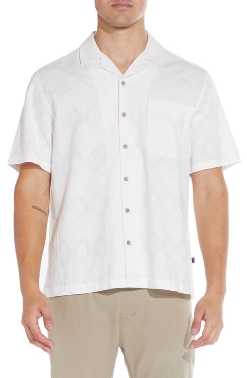 Relaxed Fit Novelty Jacquard Camp Shirt