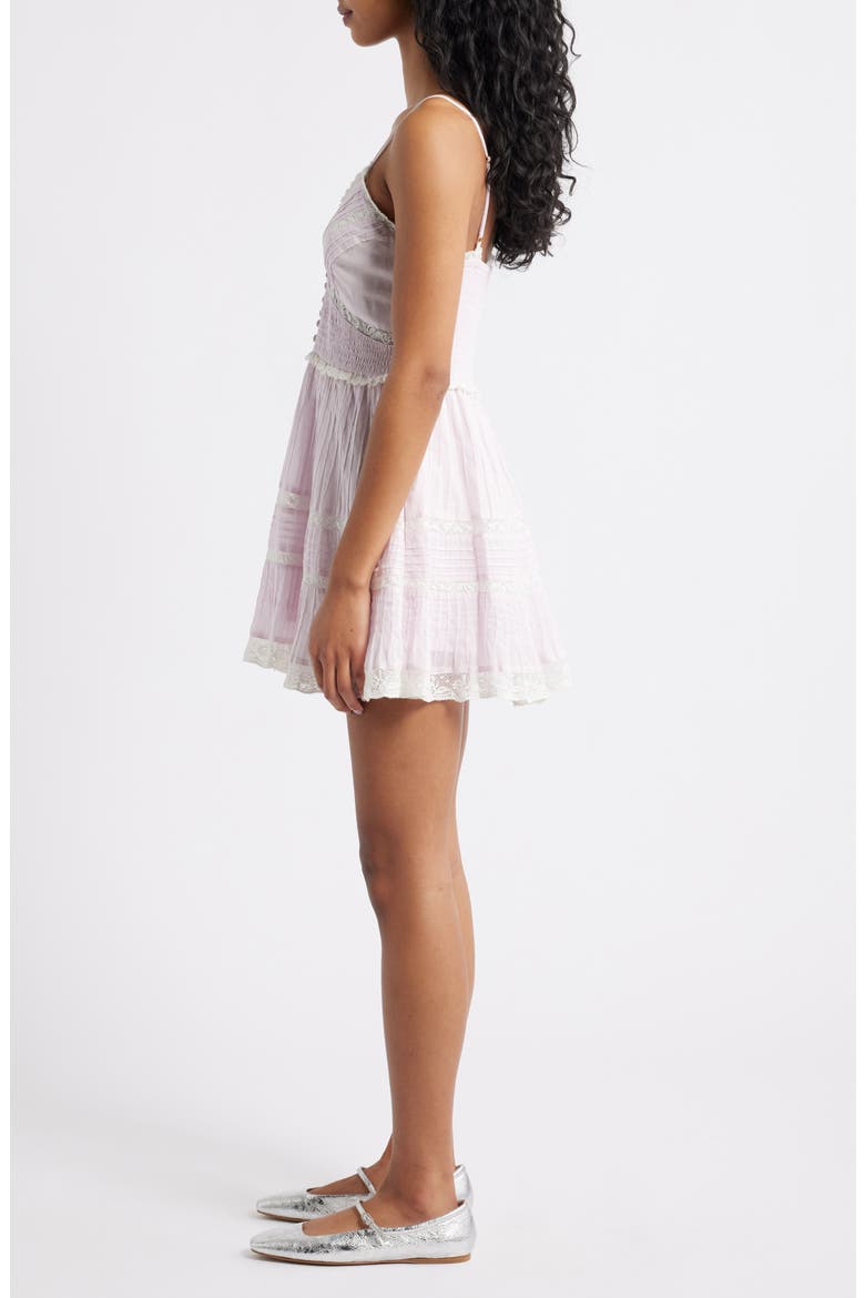 Krista Lace Sleeveless Fit & Flare Minidress, Alternate, color, ORCHID ICE