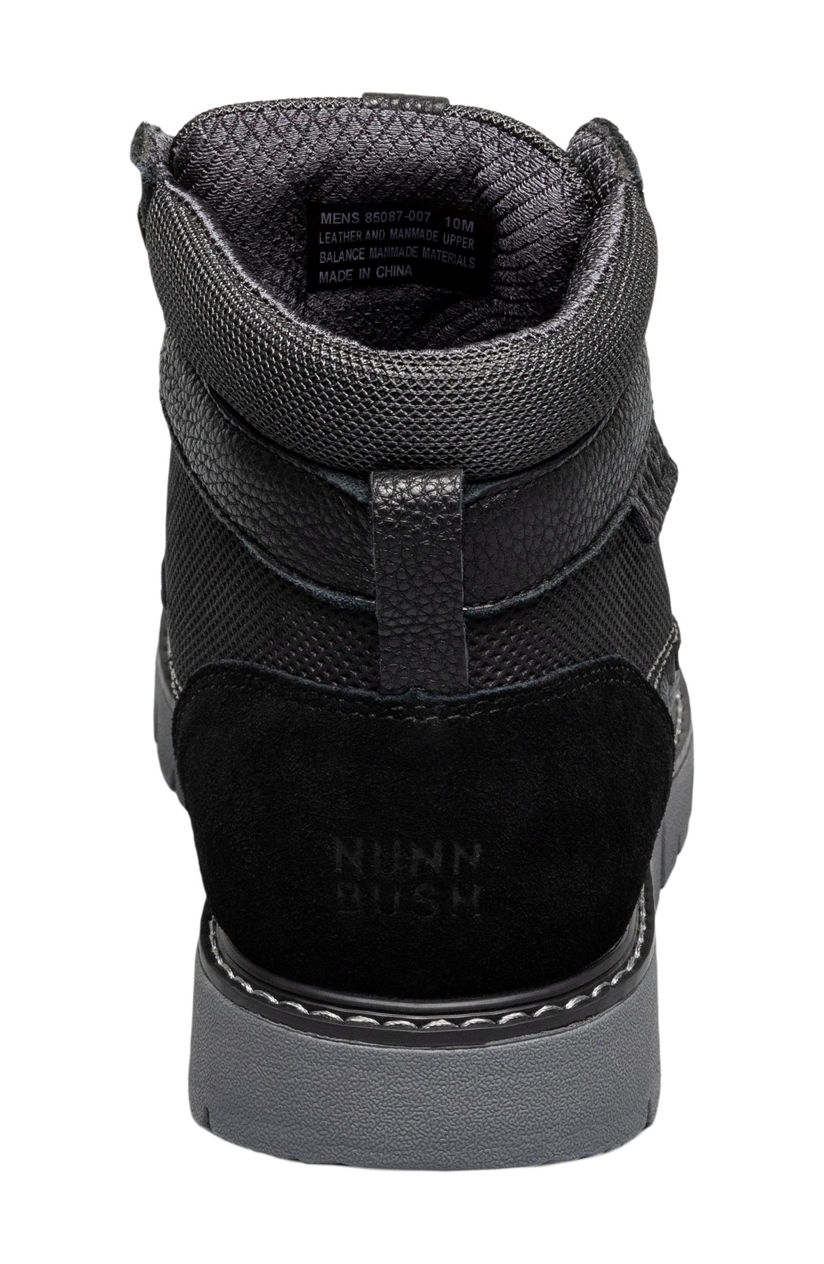 NUNN BUSH Karnak Water Resistant Moc Toe Boot, Alternate, color, Black Tumbled