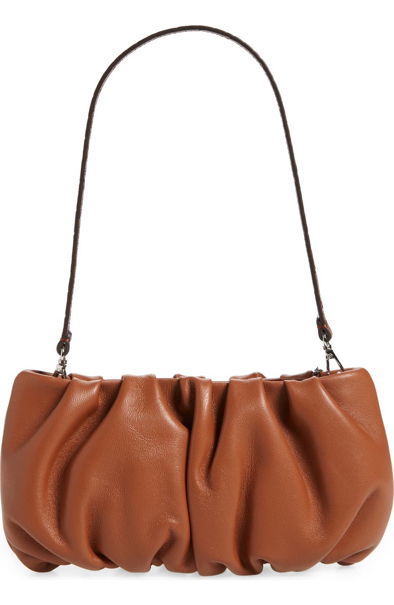 STAUD Bean Leather Clutch, Alternate, color, Tan