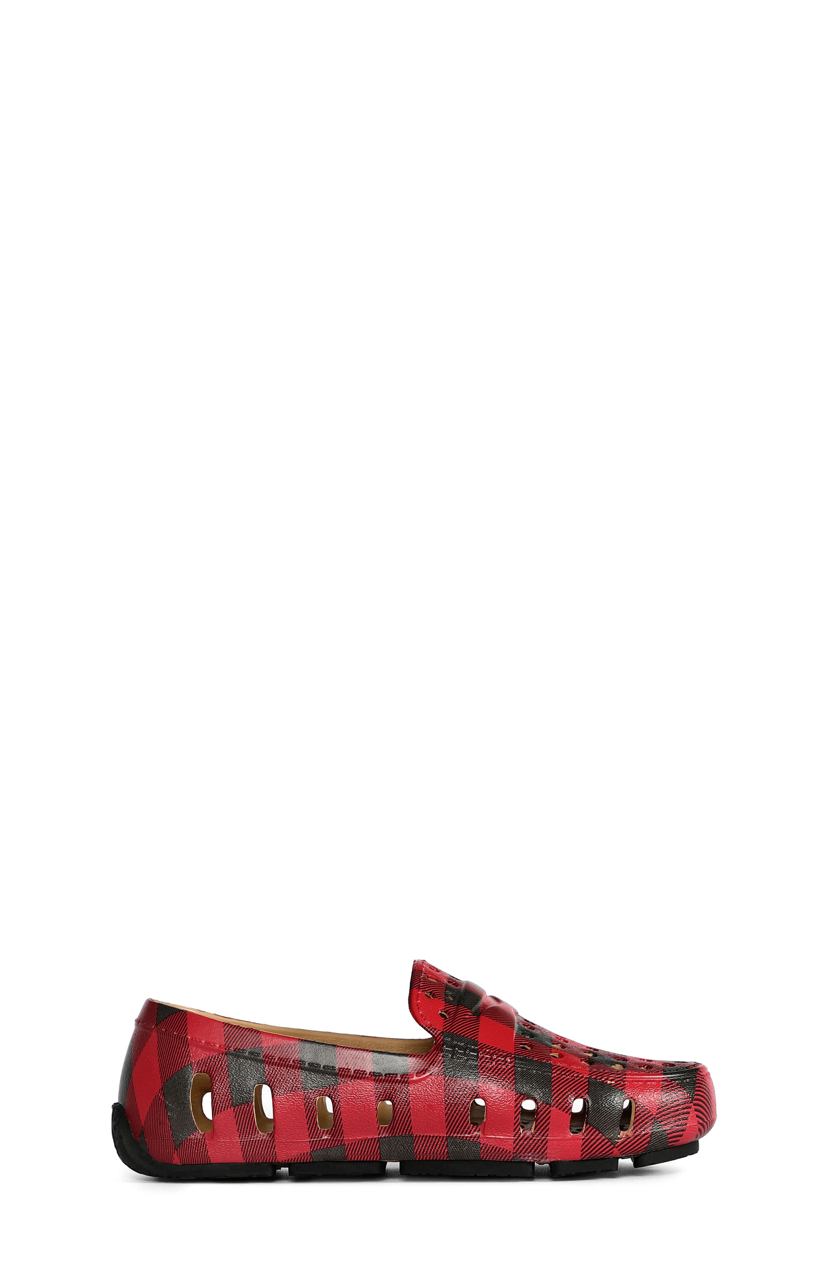 Kids' Prodigy Driver Slip-On, Alternate, color, RED TARTAN PLAID