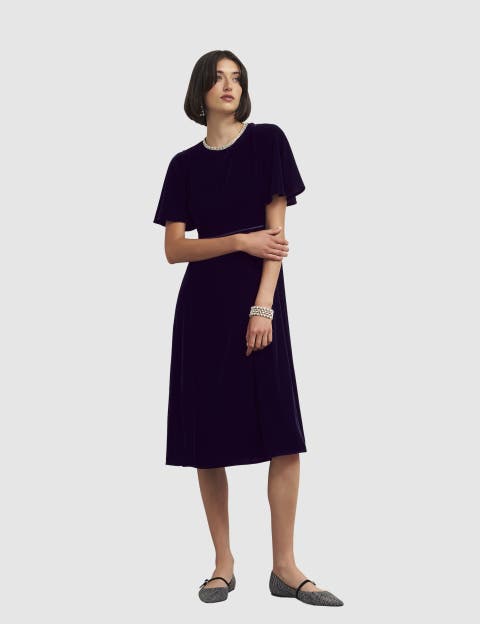 Petite Catalina Velvet Midi Dress