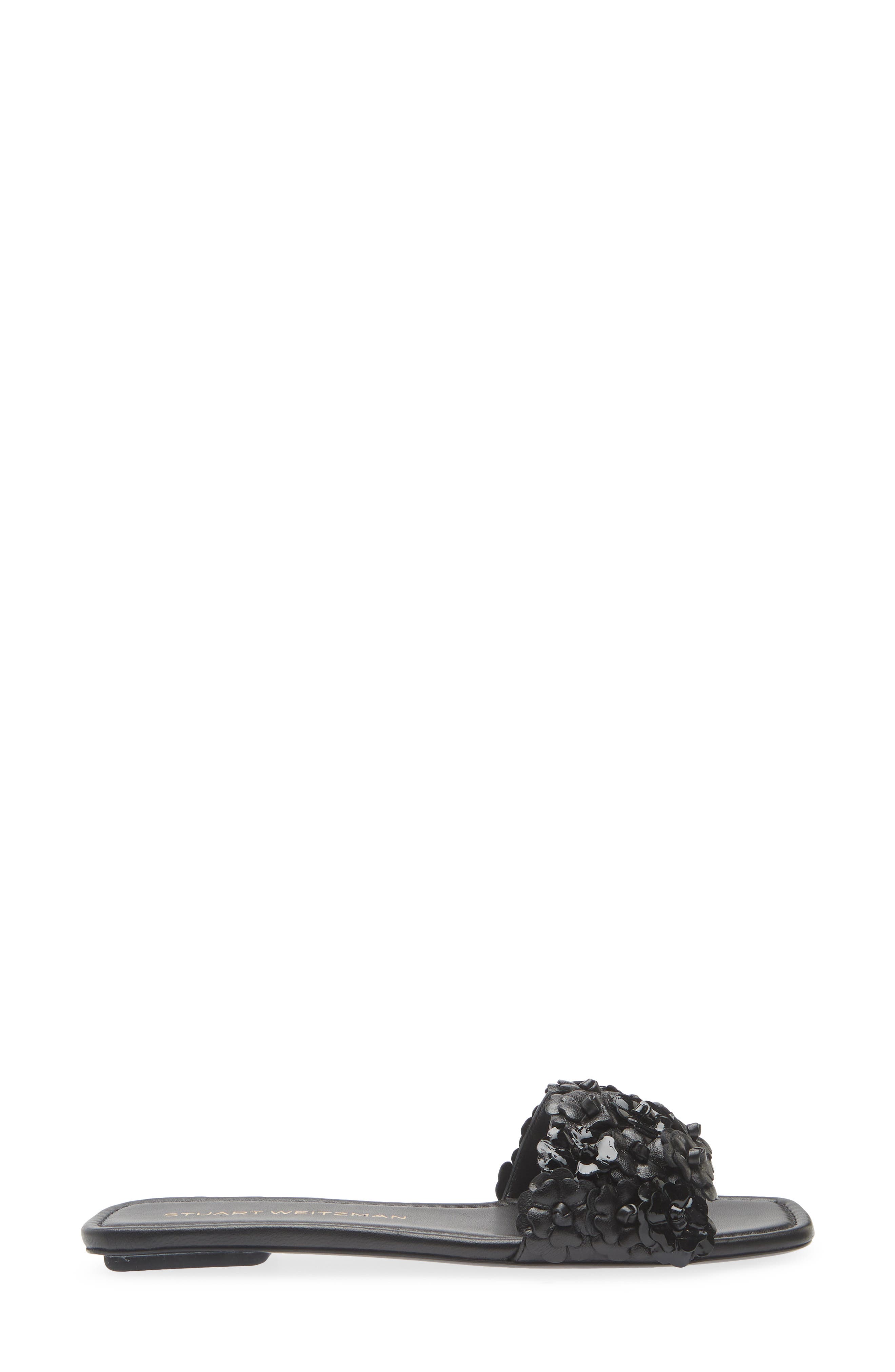 Stuart Weitzman Meadow Slide Sandal, Alternate, color, Black
