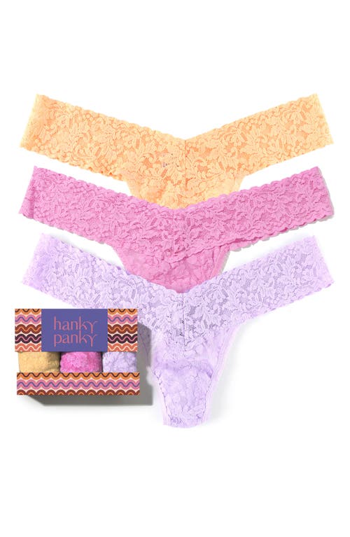 Hanky Panky Assorted 3-pack Low Rise Thongs In Multi