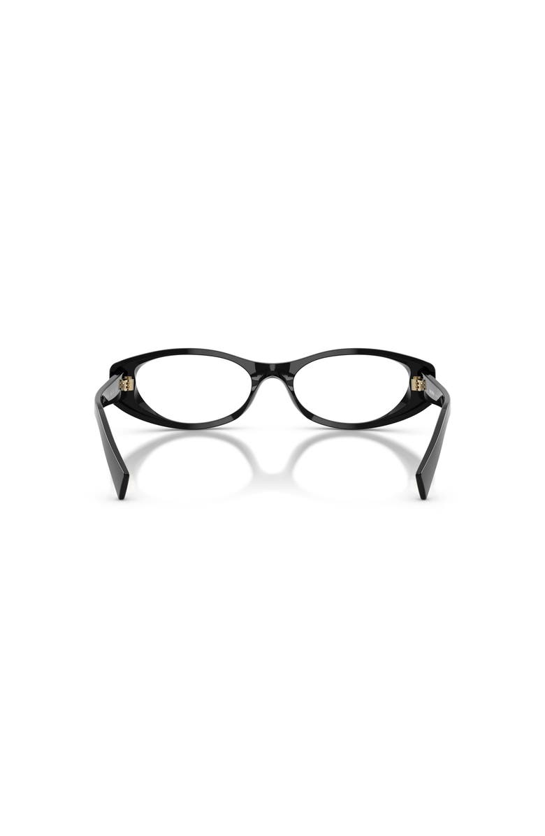Miu Miu 53mm Oval optical glasses, Alternate, color, Black