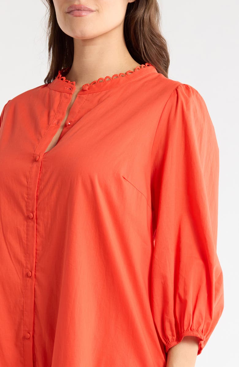 SUGARLIPS Yamila Ruffle Cotton Minidress, Alternate, color, Tomato