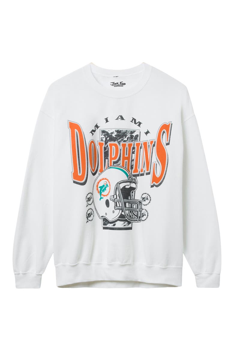 Miami Dolphins Conversion Graphic Sweatshirt, Main, color, WHITE
