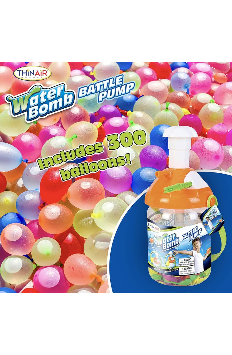 Scooba Duck Water Bomb Battle Pump, 300 Balloons and Inflator with Tying Tool, Alternate, color, Multicolored