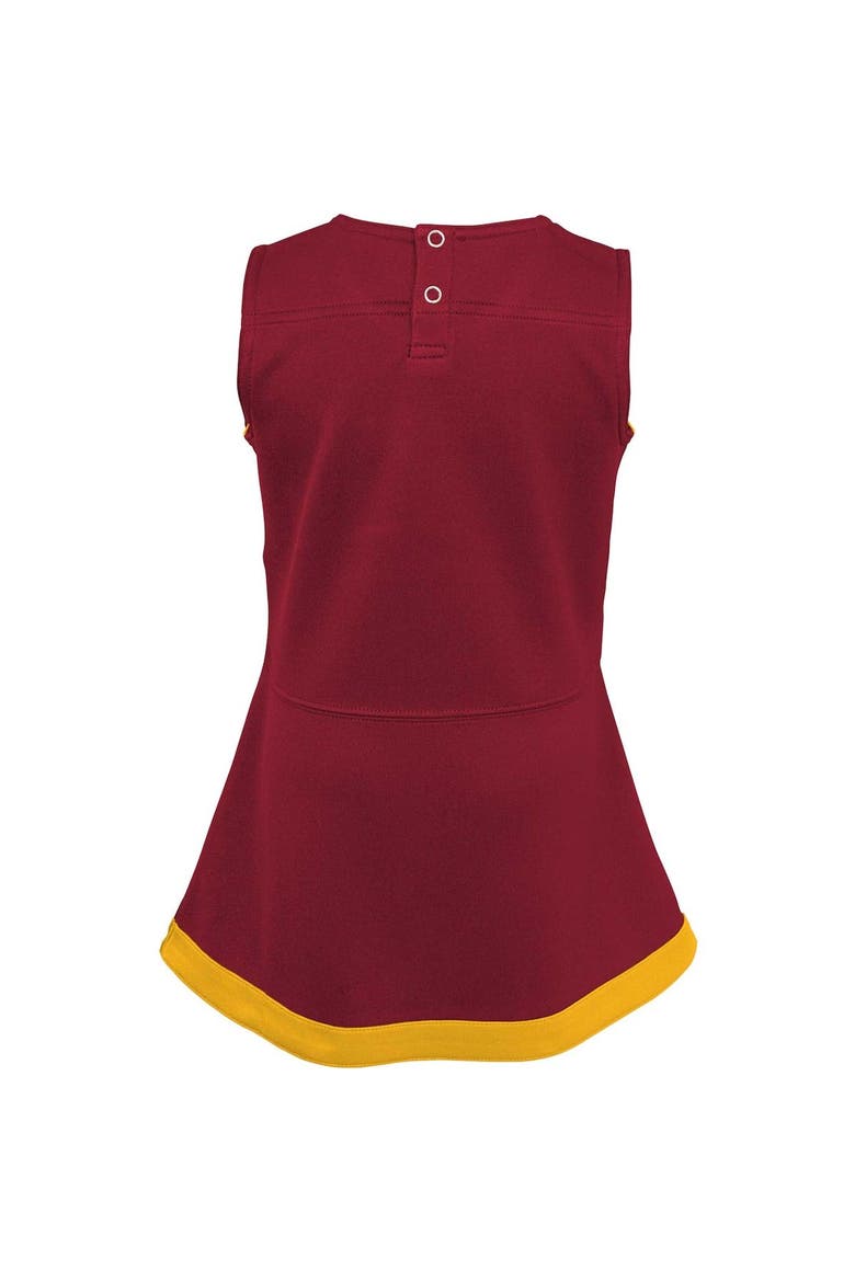 Girls Infant Burgundy Washington Commanders Cheer Captain Jumper Dress, Alternate, color, Burgundy