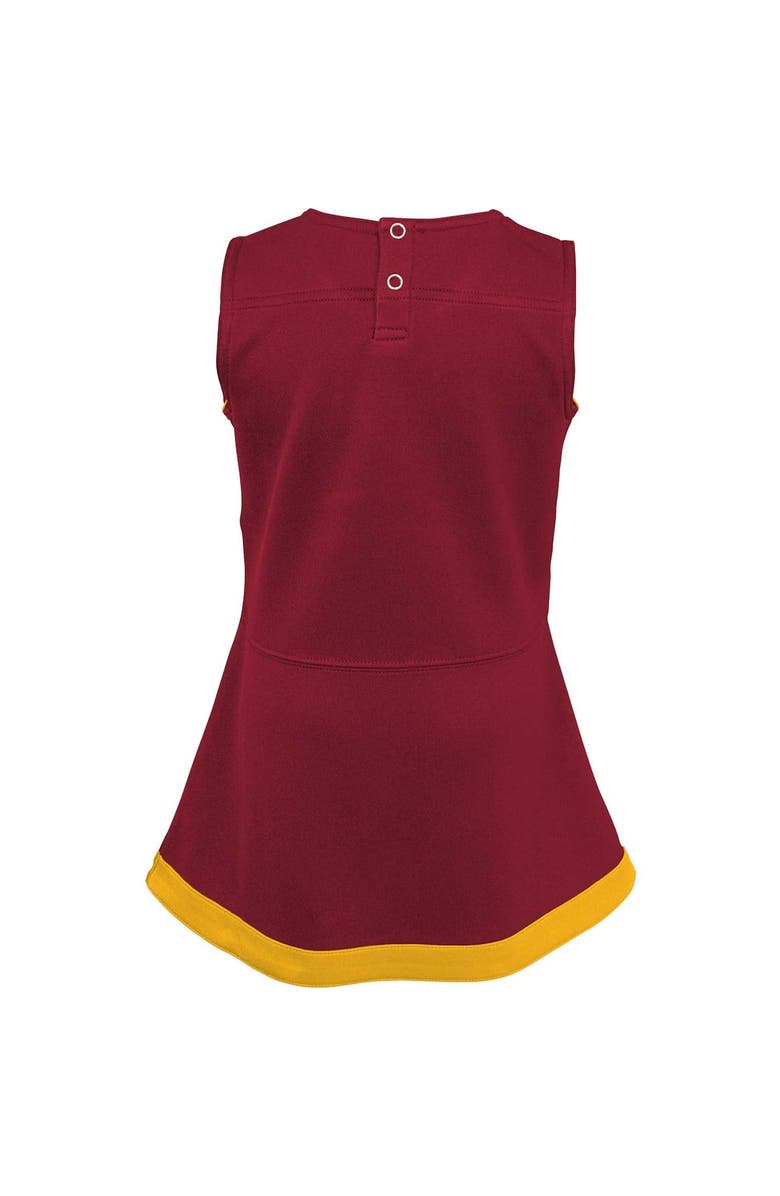 Outerstuff Girls Infant Burgundy Washington Commanders Cheer Captain Jumper Dress, Alternate, color, Burgundy