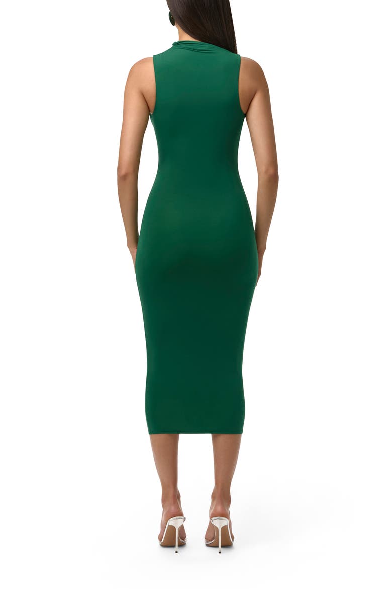 Sleeveless Midi Dress, Alternate, color, JUNGLE GREEN