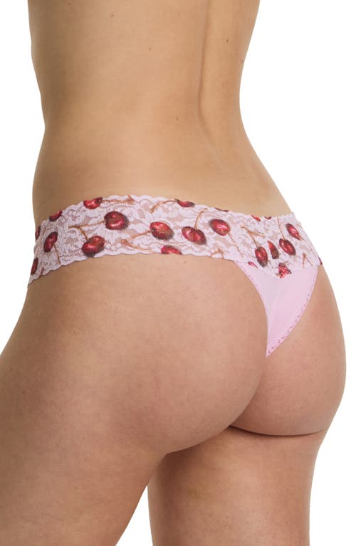 Hanky Panky Print Low Rise Thong In Pink