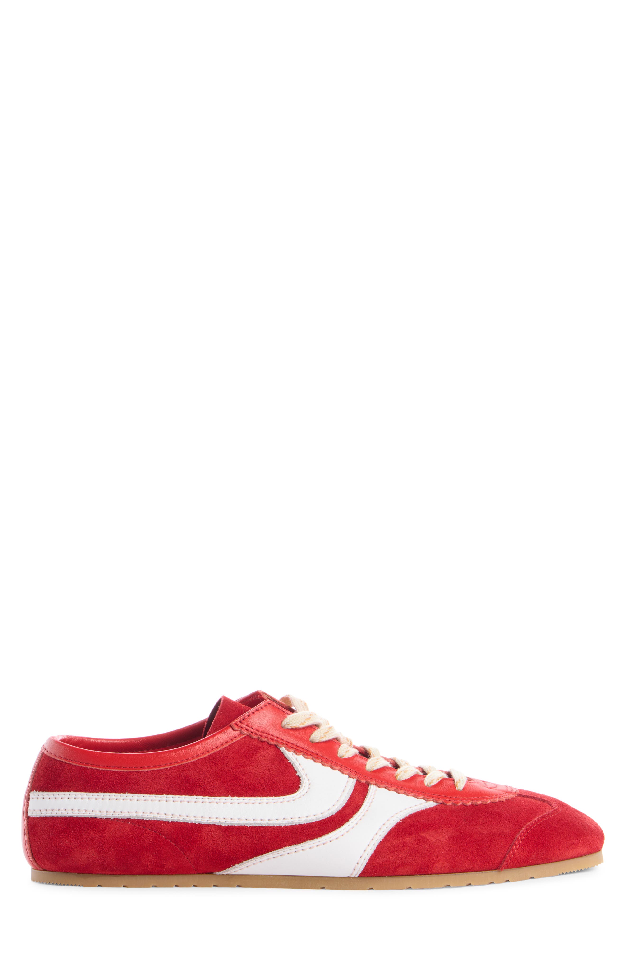 Dries Van Noten Suede Sneaker, Alternate, color, Red
