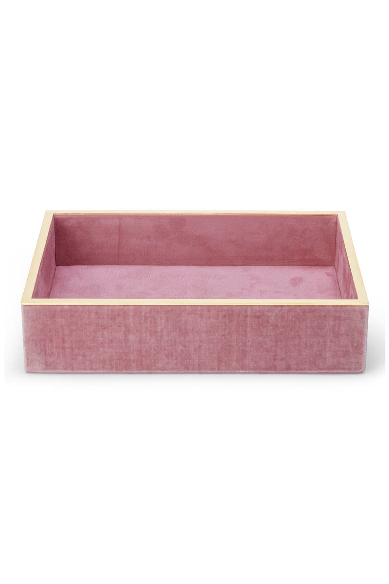 Valentina Velvet Jewelry Box, Alternate, color, PINK