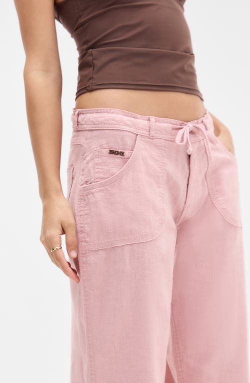 Shop Bdg Urban Outfitters Five-pocket Linen Blend Pants In Pink