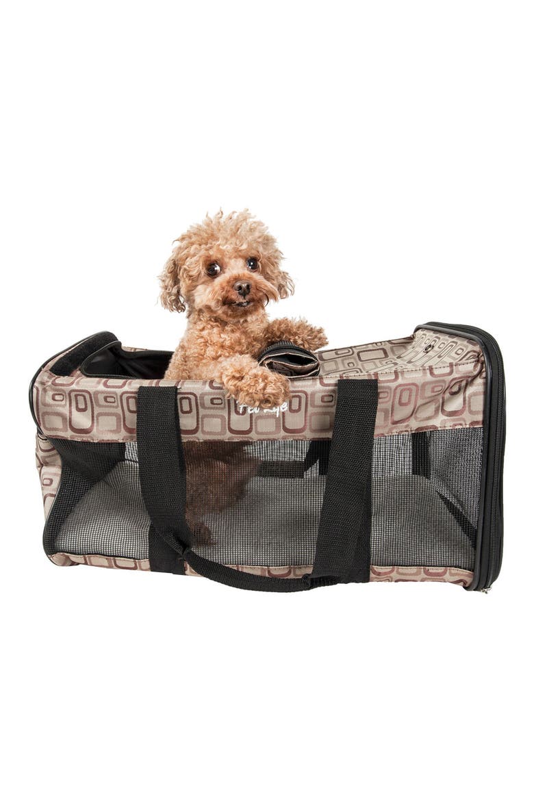Folding Zippered Casual Carrier, Alternate, color, BROWN