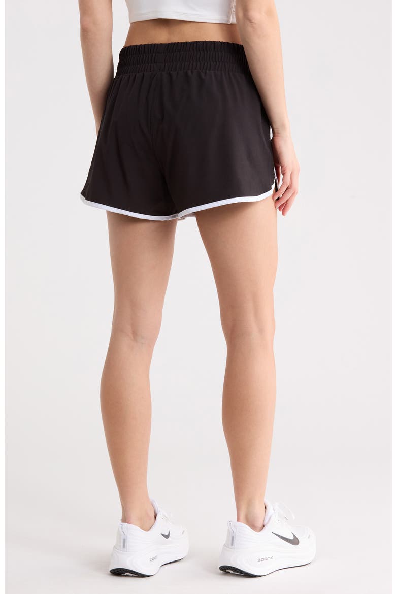 Seraphine Ripstop Running Shorts, Alternate, color, BLACK-WHITE