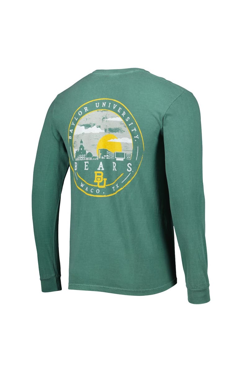 IMAGE ONE Men's Green Baylor Bears Circle Campus Scene Long Sleeve T-Shirt, Alternate, color, 