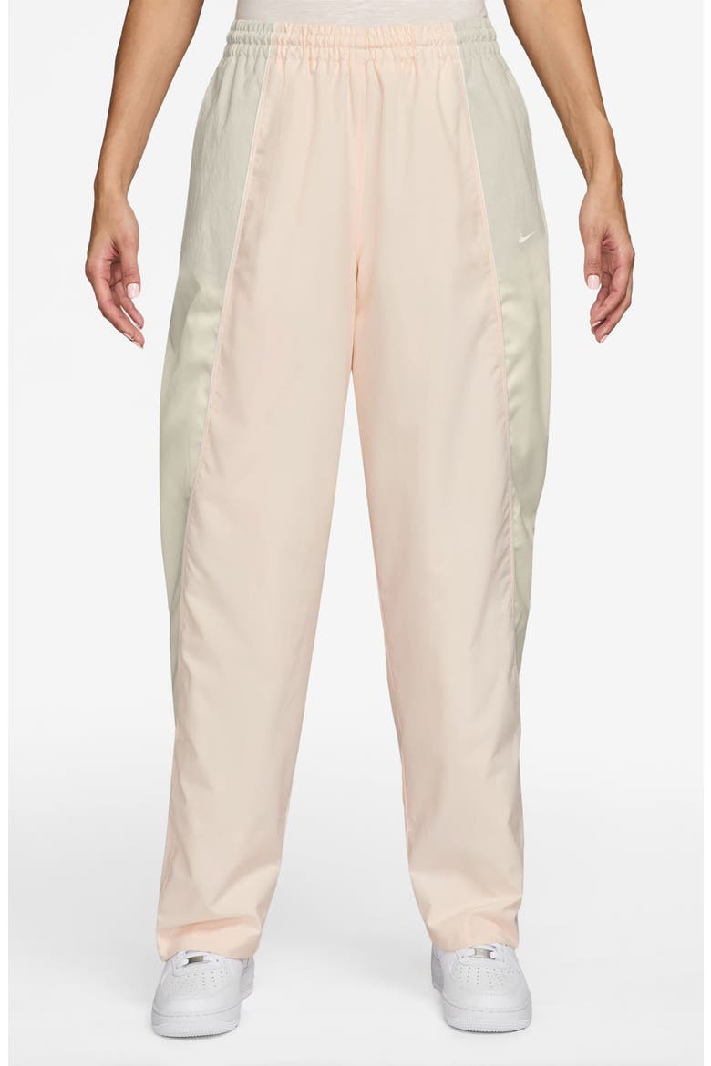 Water Repellent High Waist Track Pant, Main, color, 103 CHALK/SAIL