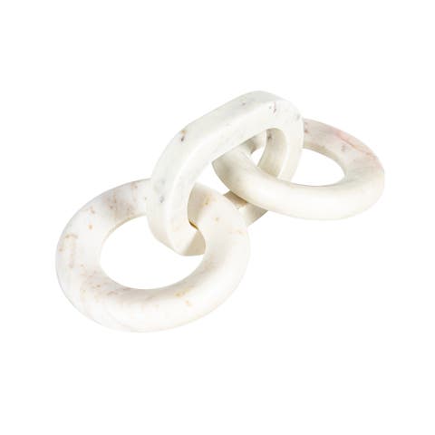 Marble Chain Décor, White