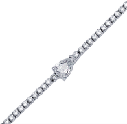 Mazin Jewels Pear Drop Tennis Bracelet