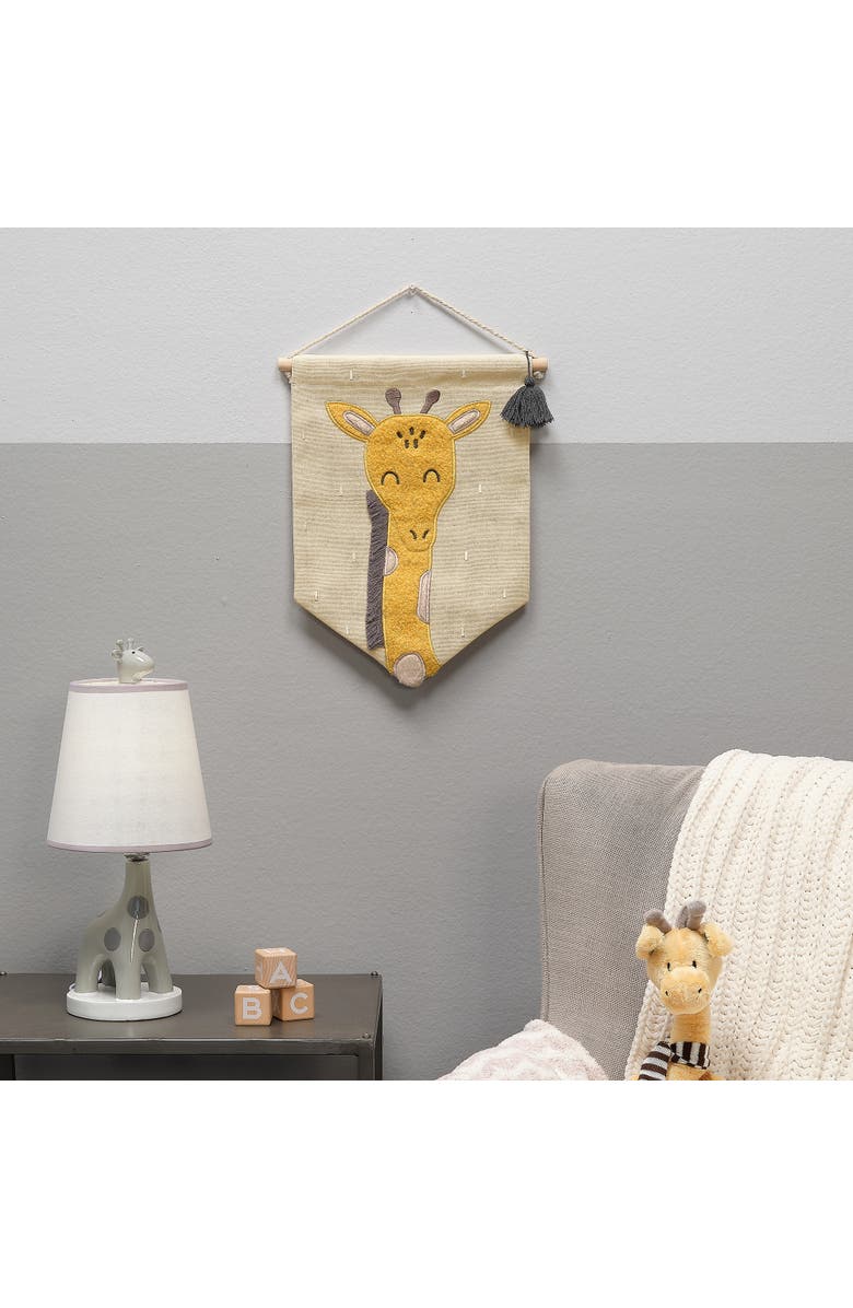 Lambs & Ivy Giraffe Canvas Banner Nursery Wall Art / Wall Hanging, Alternate, color, Cream