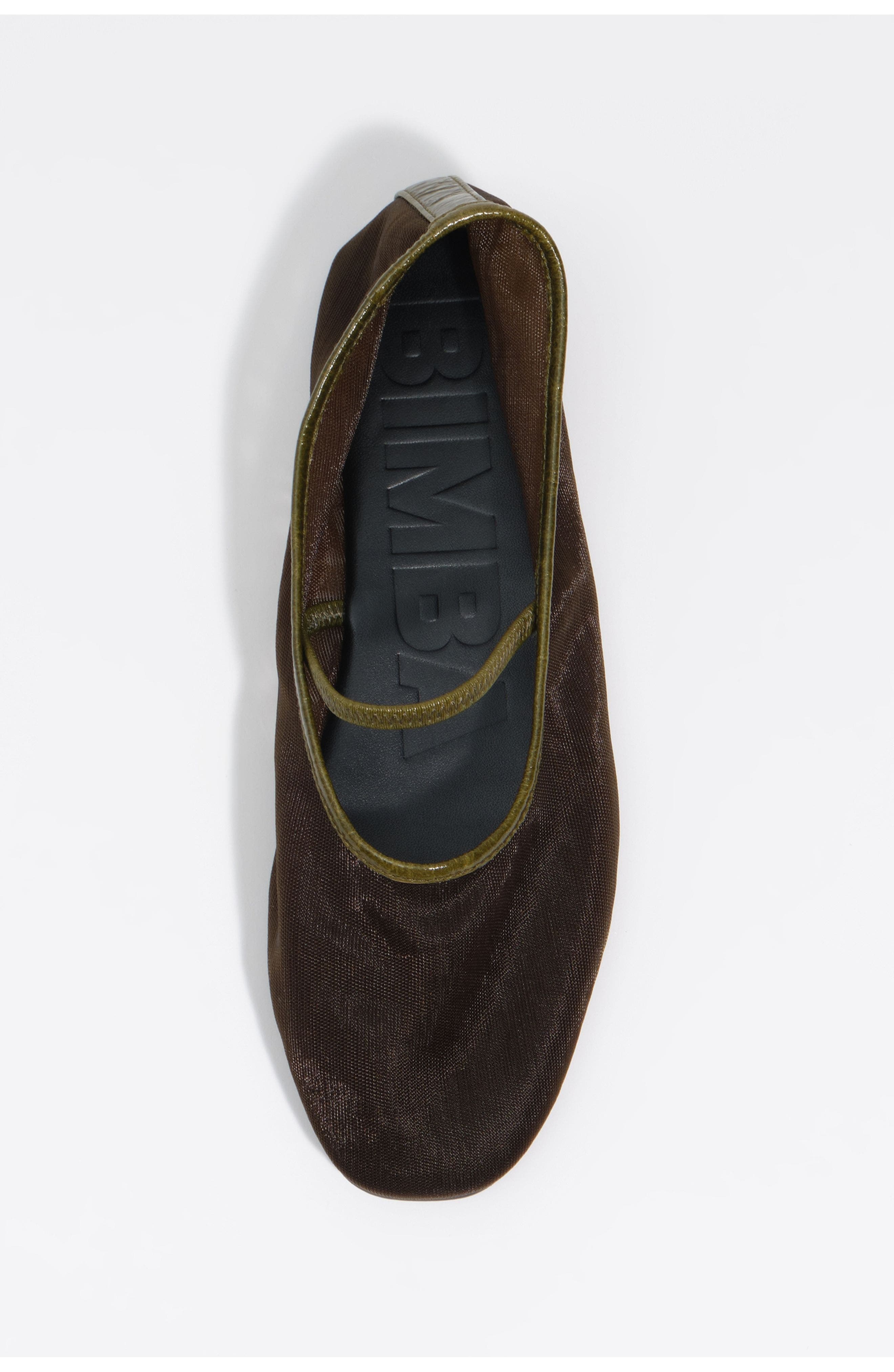 Mesh Ballerina Flats, Alternate, color, DARK GREEN