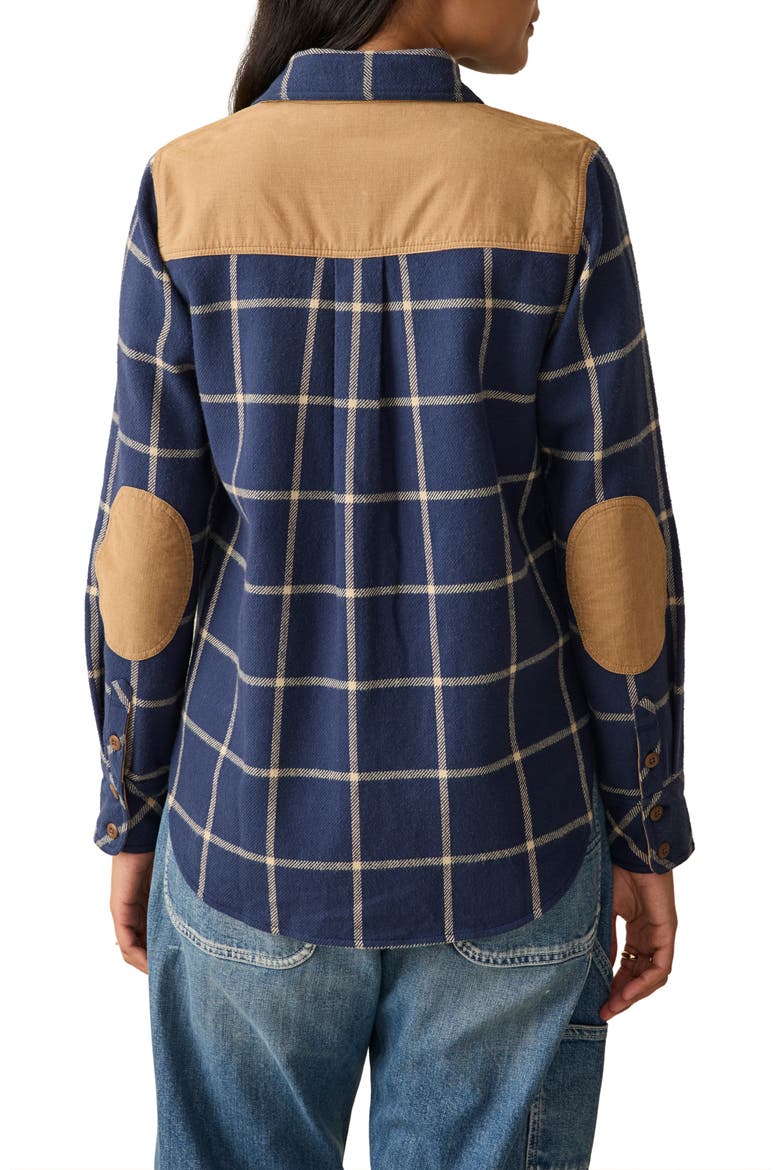 Daly Plaid Cotton Flannel Shirt, Alternate, color, NAVY OLIVIA PLAID