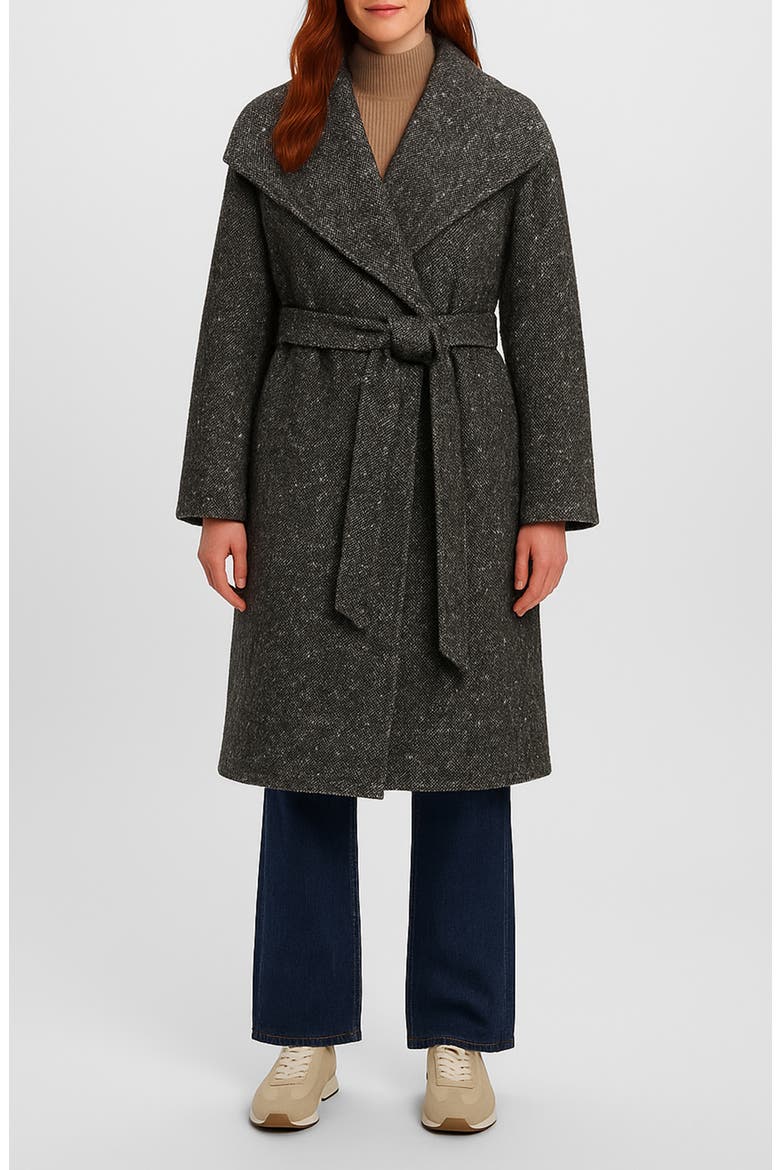 Lena-T Long Coat, Main, color, BLACK