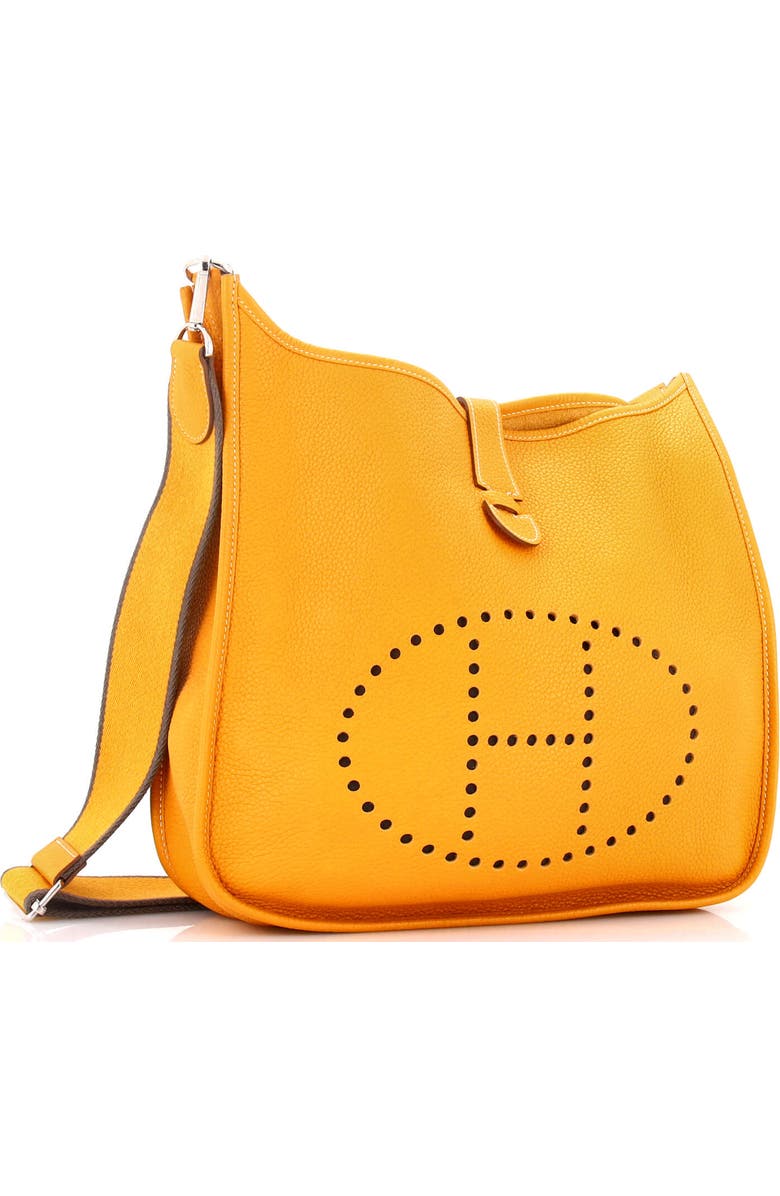 Pre-Owned Hermes Evelyne Bag Gen III Clemence GM, Alternate, color, Natural Sable