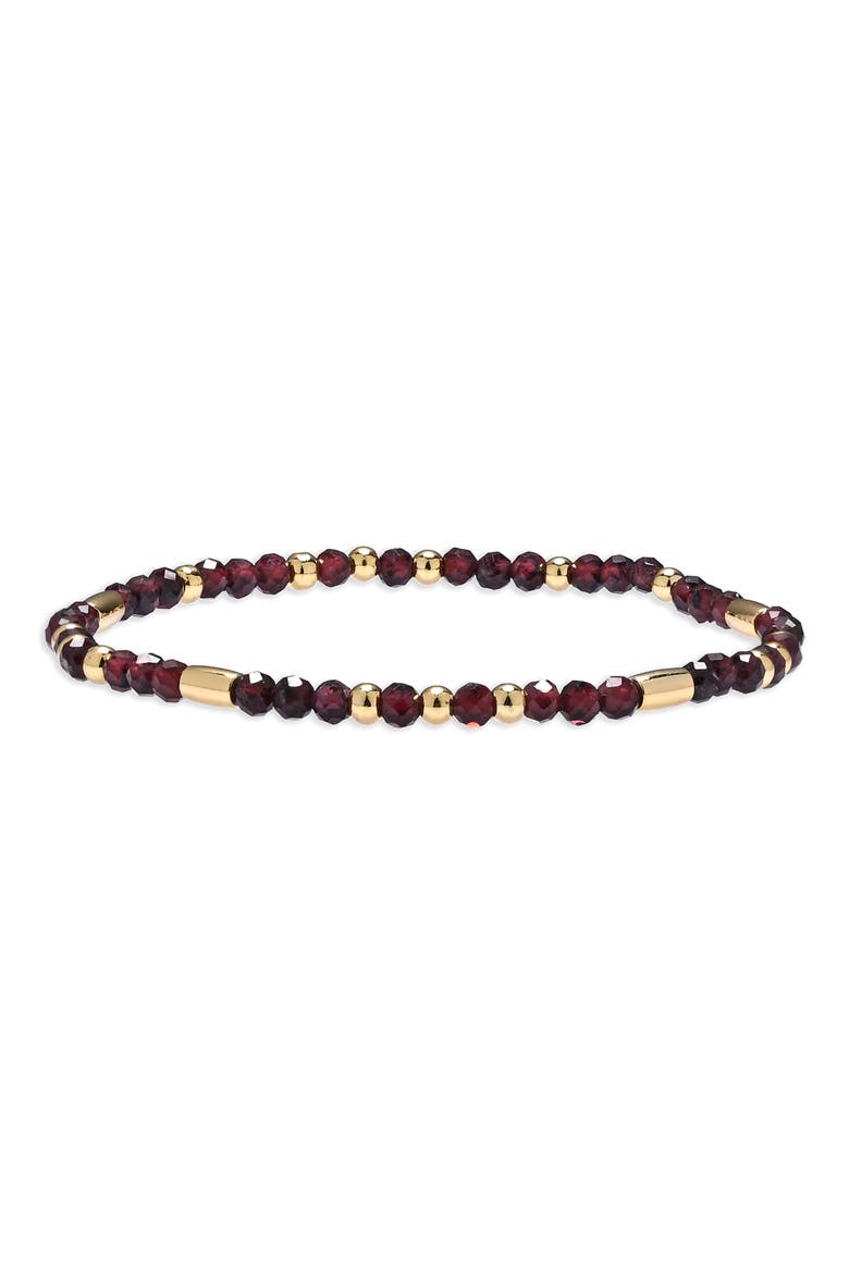 Genevieve Set of 3 Beaded Stretch Bracelets, Alternate, color, GOLD