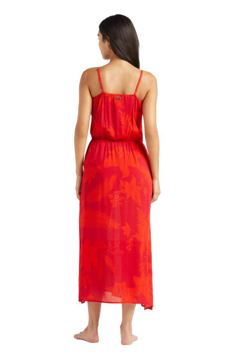 Vilebrequin Women's Flower Power Long Rayon Dress, Alternate, color, Lipstick