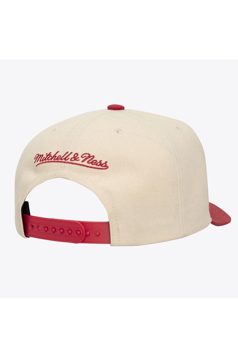 Men's Mitchell & Ness Cream/Crimson Alabama Crimson Tide Two-Tone Pro Crown Adjustable Hat, Alternate, color, Cream