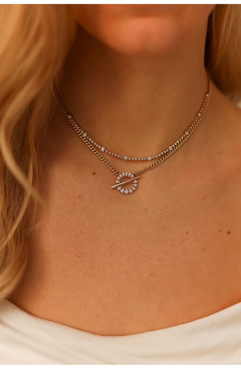 Dana Rebecca Designs Sophia Ryan Cuban Toggle Necklace, Alternate, color, Yellow