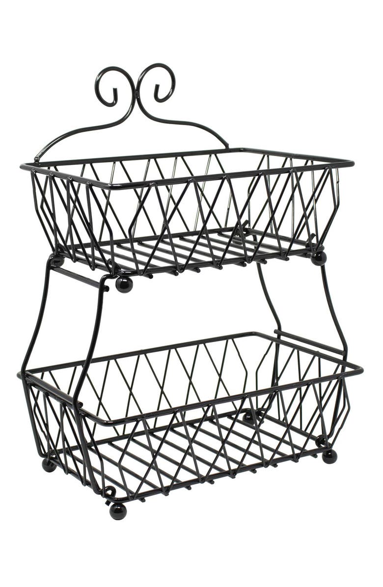 SORBUS 2-Tier Wire Fruit Basket, Main, color, 