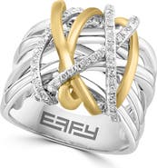 EFFY Sterling Silver Diamond Ring - 0.25 ctw
