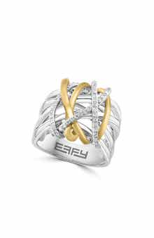 EFFY Sterling Silver Diamond Ring - 0.25 ctw