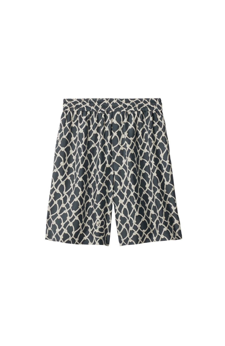 Burberry Knot Silk Shorts, Alternate, color, Magnet
