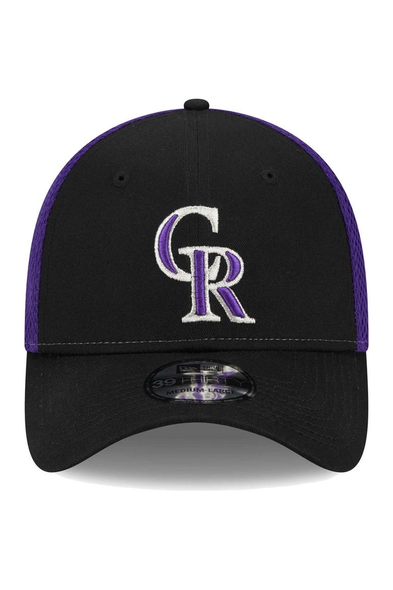 Men's New Era Black Colorado Rockies Team Neo 39THIRTY Flex Hat, Alternate, color, Black