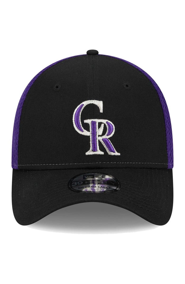 New Era Men's New Era Black Colorado Rockies Team Neo 39THIRTY Flex Hat, Alternate, color, Black