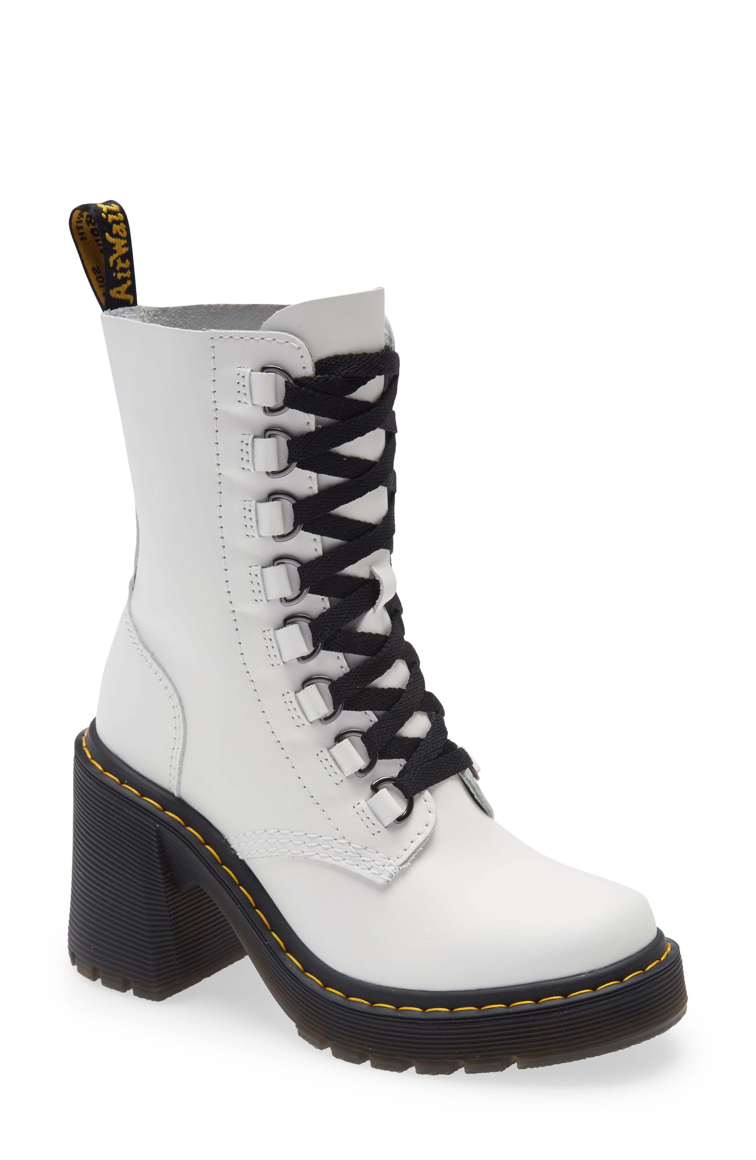Chesney Lace-Up Boot, Main, color, WHITE LEATHER