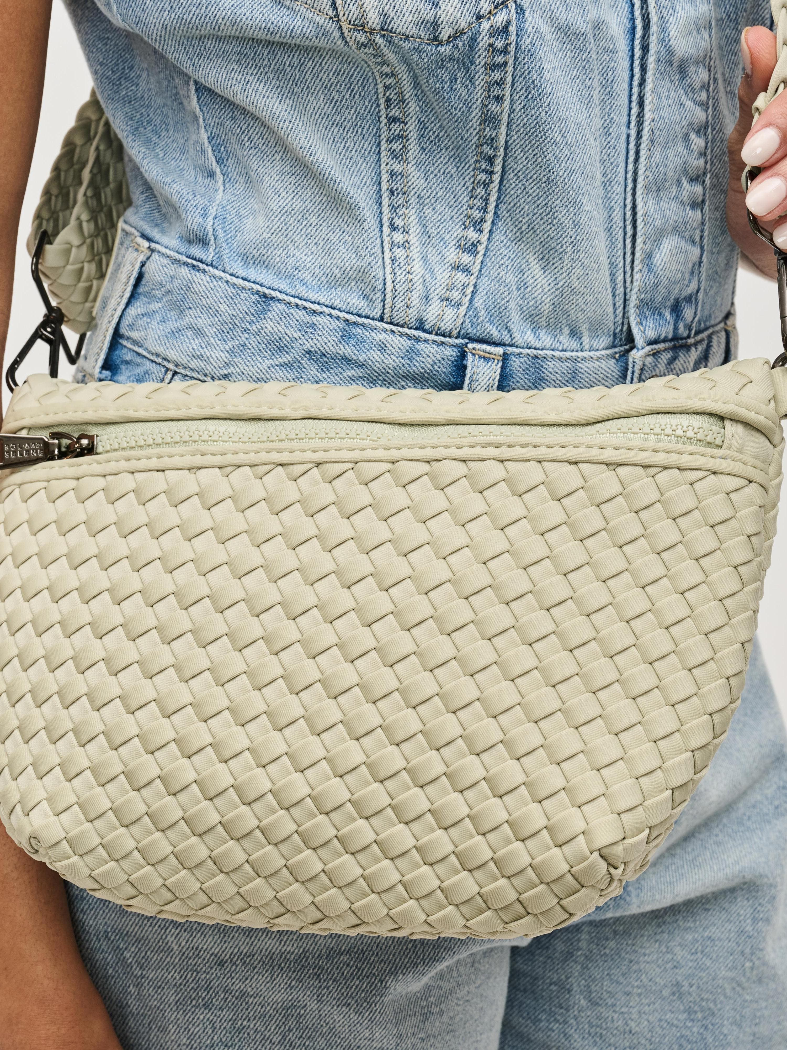 Sol and Selene Ethereal - Woven Neoprene Crossbody Bag, Alternate, color, Sage
