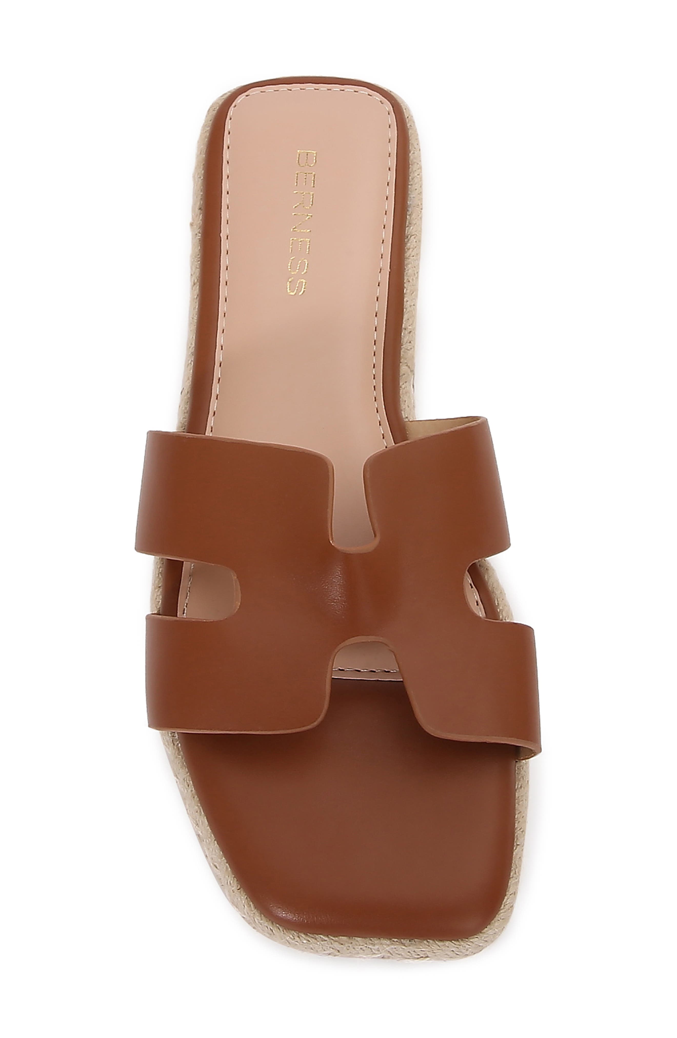 Kendra Espadrille Slide Sandal, Alternate, color, BROWN